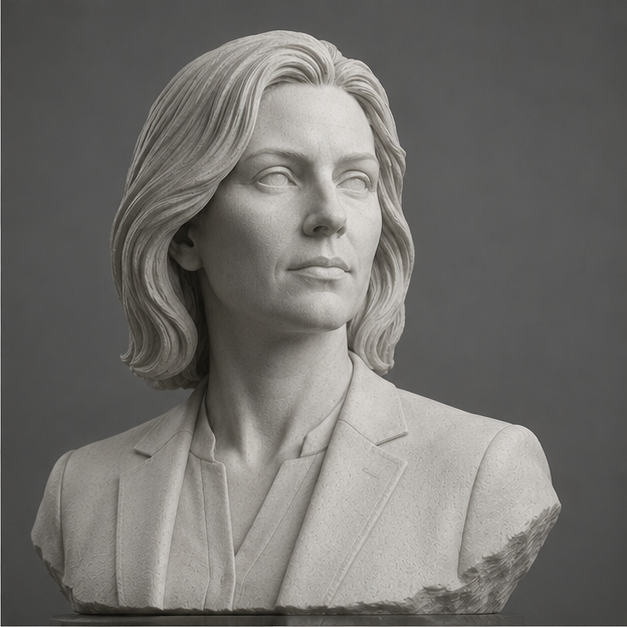 Bust portrait of Eleanor Wren
